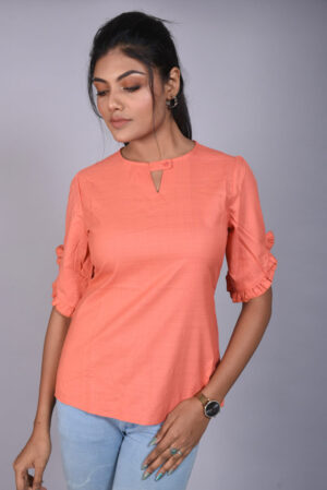 salmon orange Top