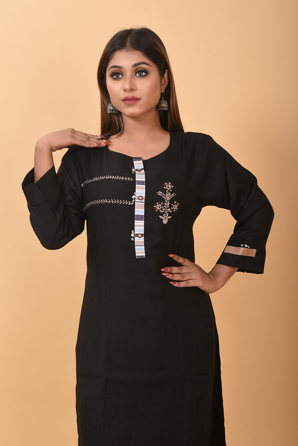 Black Cotsule Kurti set