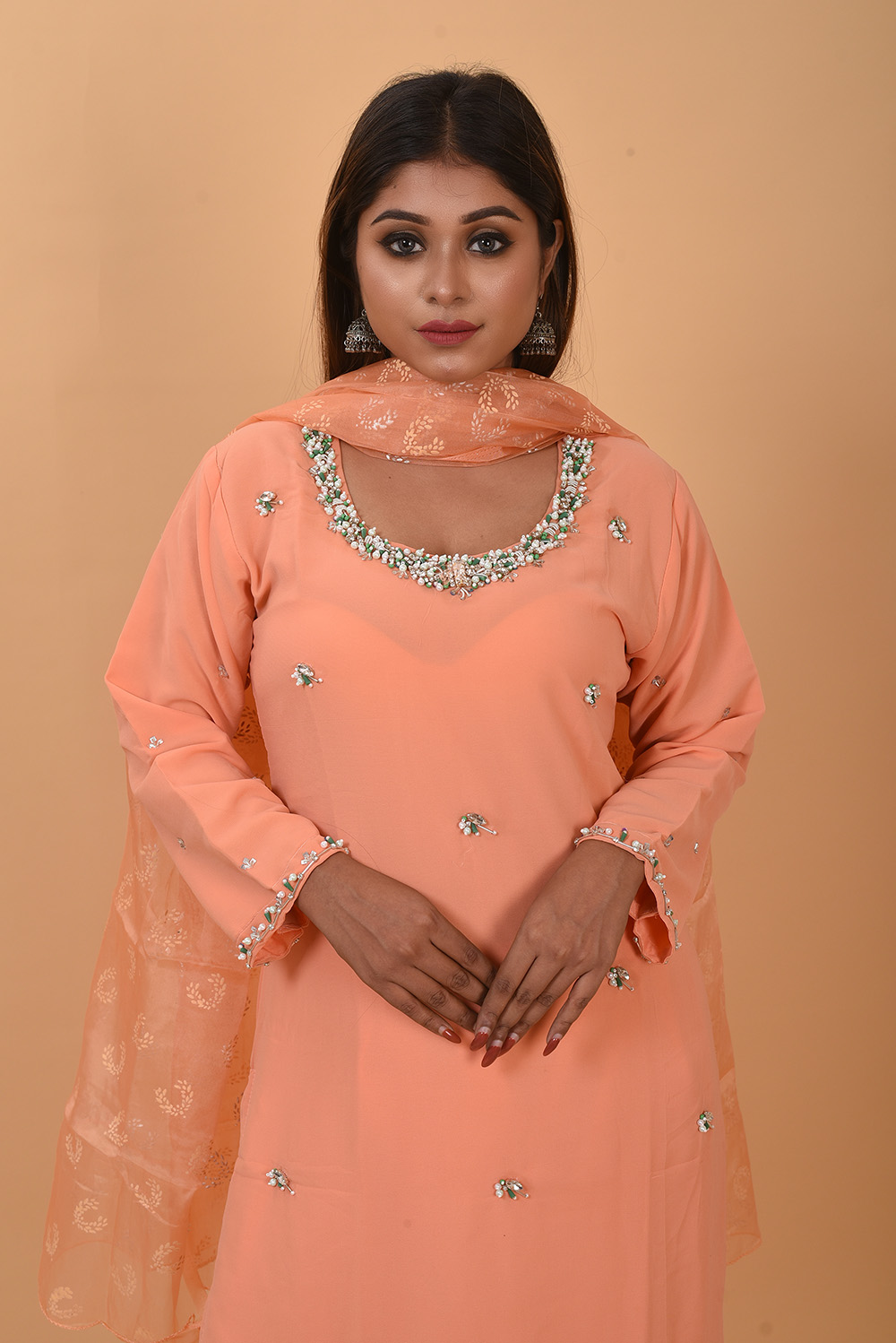 Light coral salwarsuit