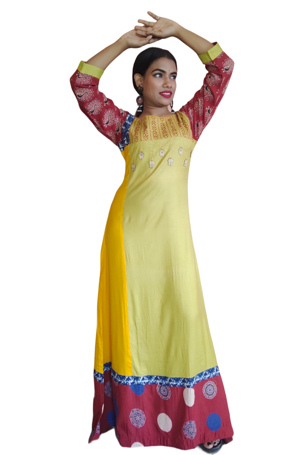 Multi color Gown Long Kurti