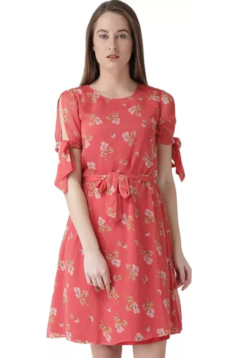 THE VANCA  Women Fit and Flare Red Dress