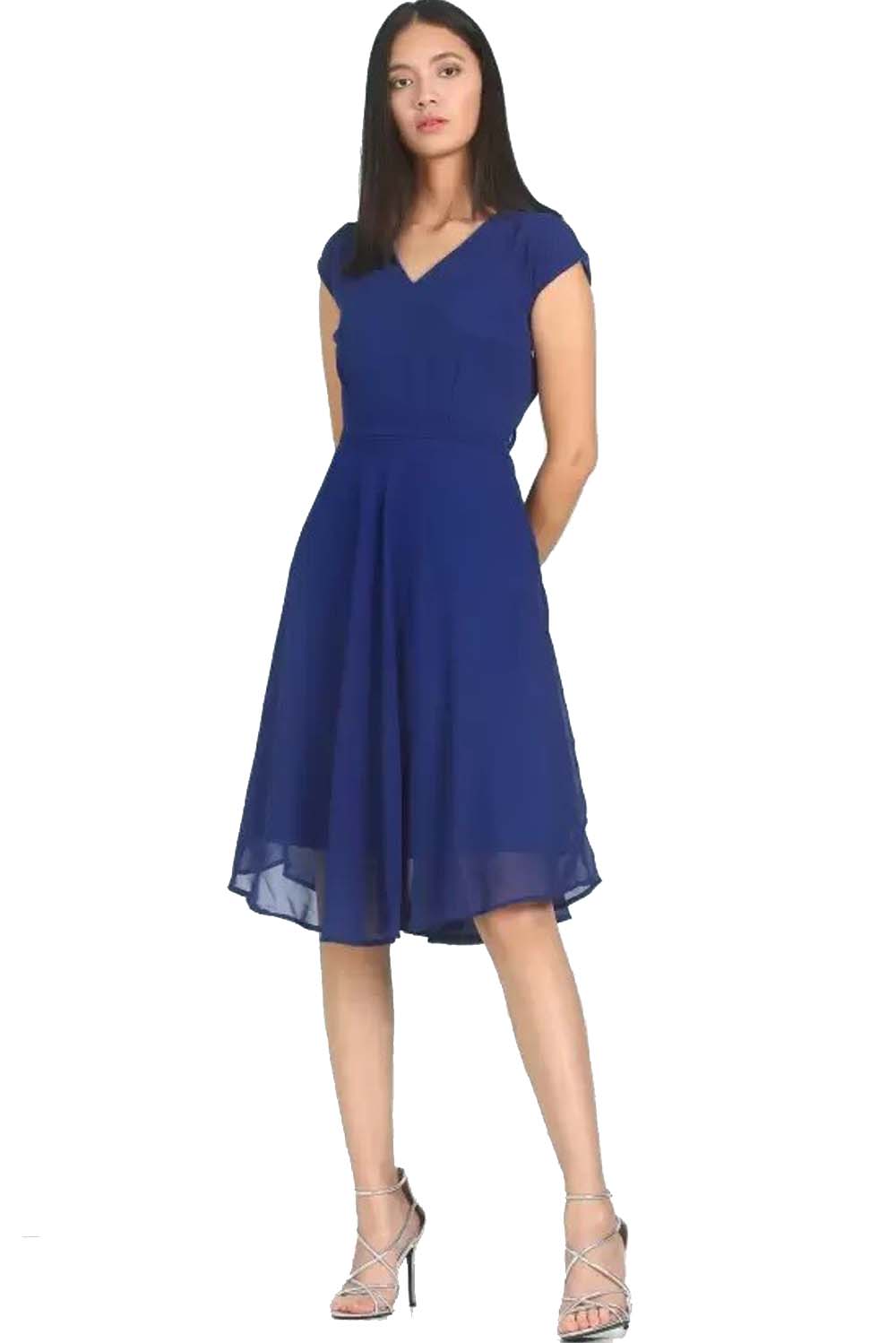 HARPA  Women Fit and Flare Blue Dress